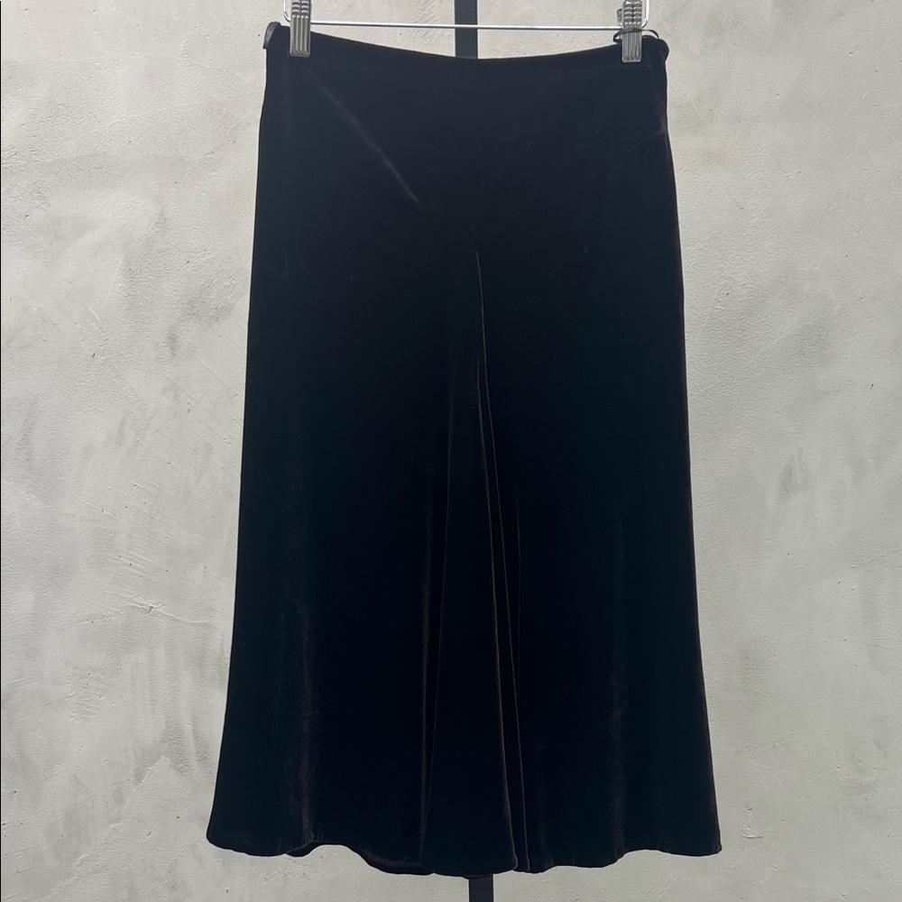 Moschino Elegant Brown Velvet Skirt